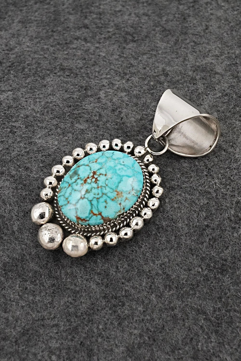 Turquoise and Sterling Silver Pendant - Phil Nez
