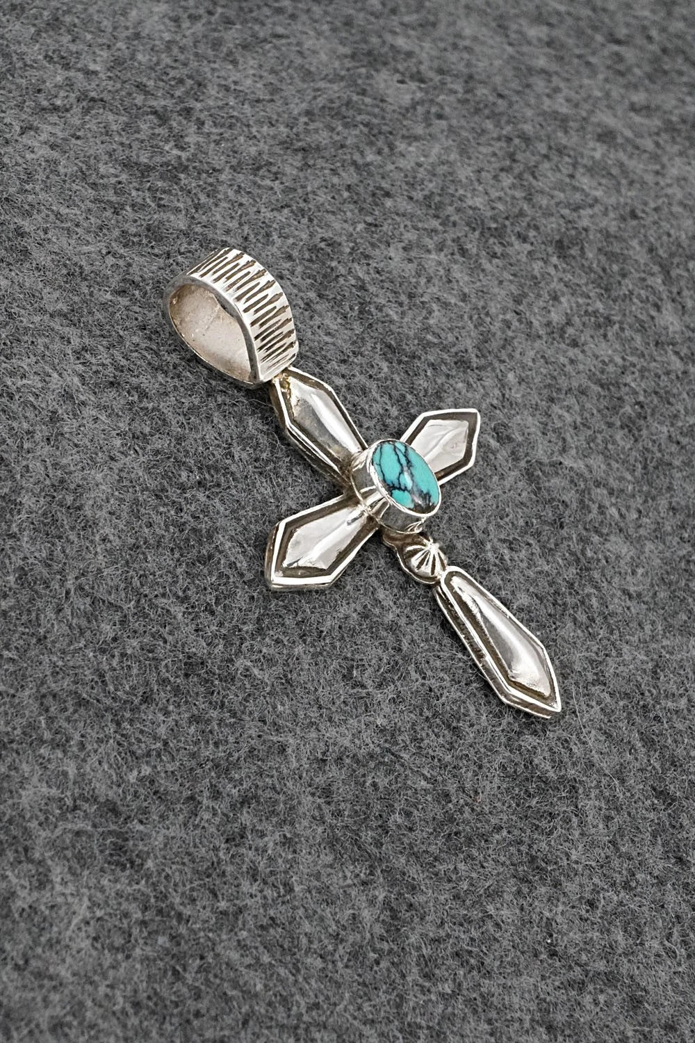 Turquoise & Sterling Silver Pendant - Emerson Delgarito
