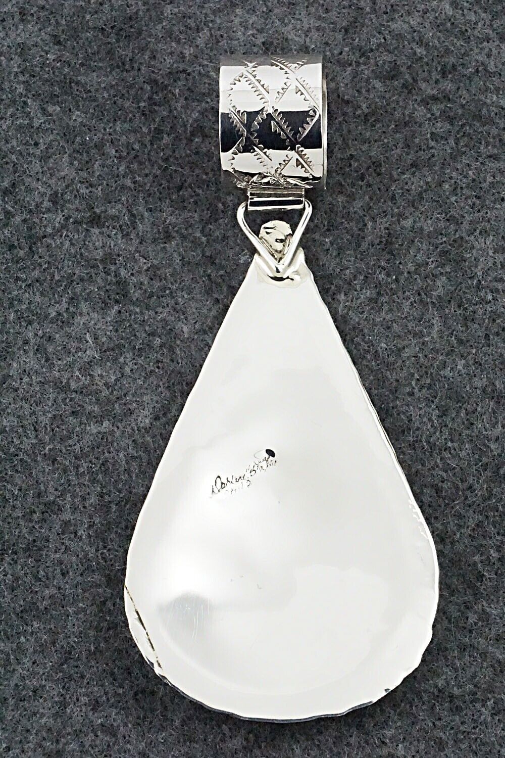 Coral & Sterling Silver Pendant - Darlene Begay