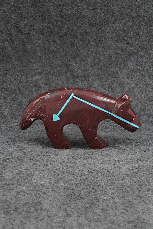 Wolf Zuni Fetish Carving - Kenric Laiwakete