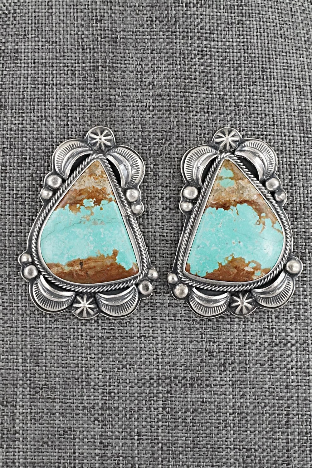 Turquoise & Sterling Silver Necklace and Earrings Set - Randy Boyd