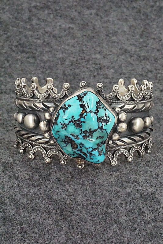 Turquoise and Sterling Silver Bracelet - Wallace Yazzie Jr.
