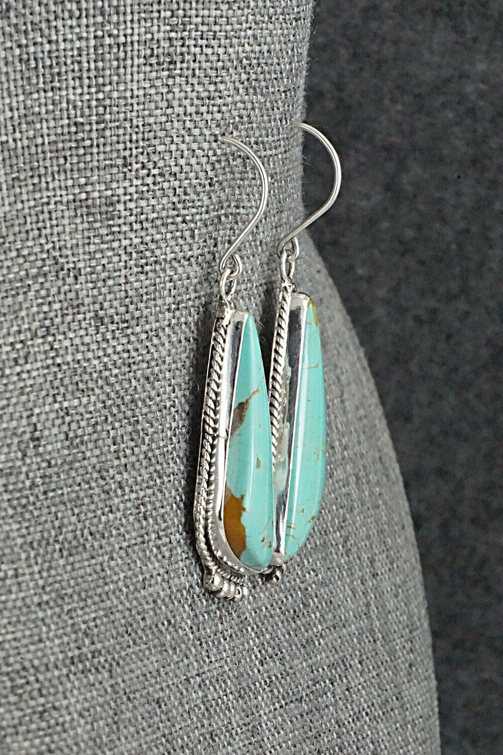 Turquoise & Sterling Silver Earrings - Rena Begay