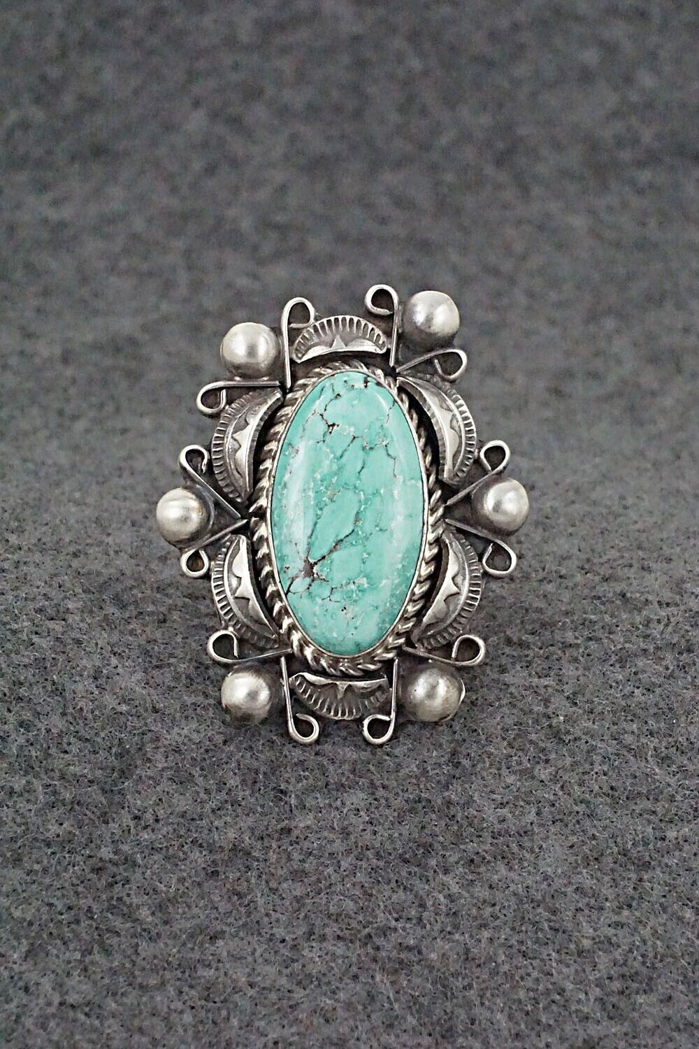 Turquoise & Sterling Silver Ring - Wilson Dawes - Size 7
