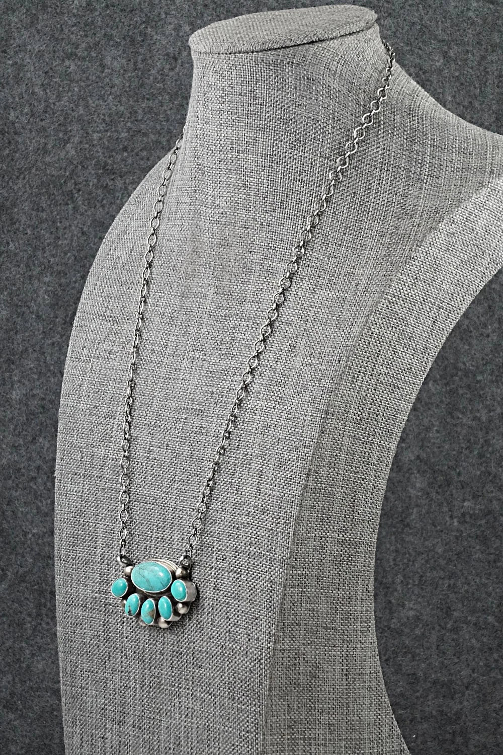 Turquoise & Sterling Silver Necklace - Kathleen Livingston