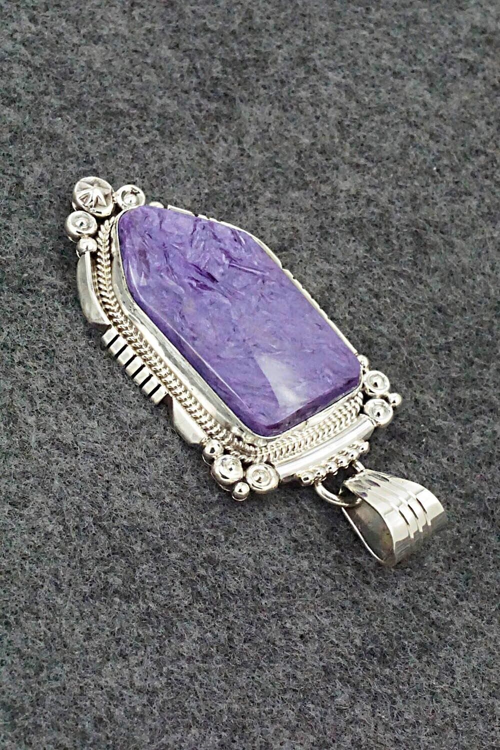 Charoite & Sterling Silver Pendant - Daniel Benally