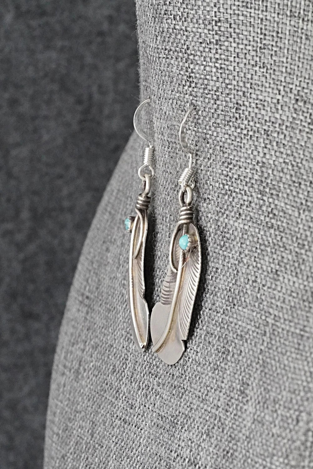 Turquoise & Sterling Silver Earrings - Chris Charlie