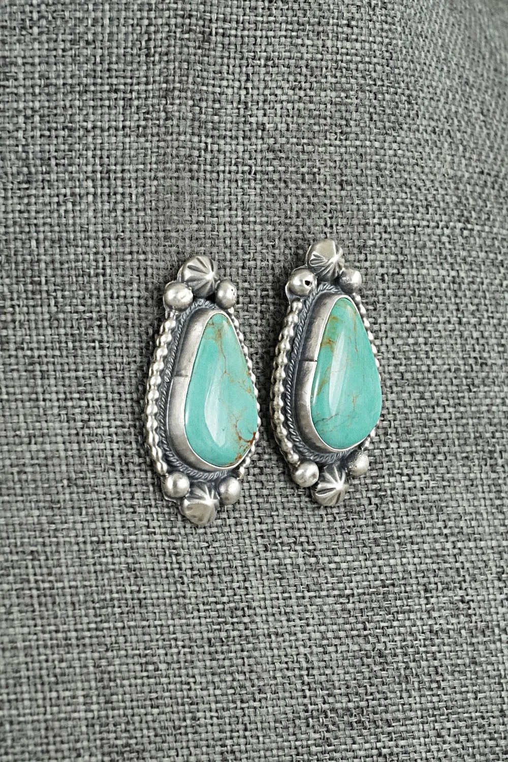 Turquoise & Sterling Silver Earrings - Darrin Livingston