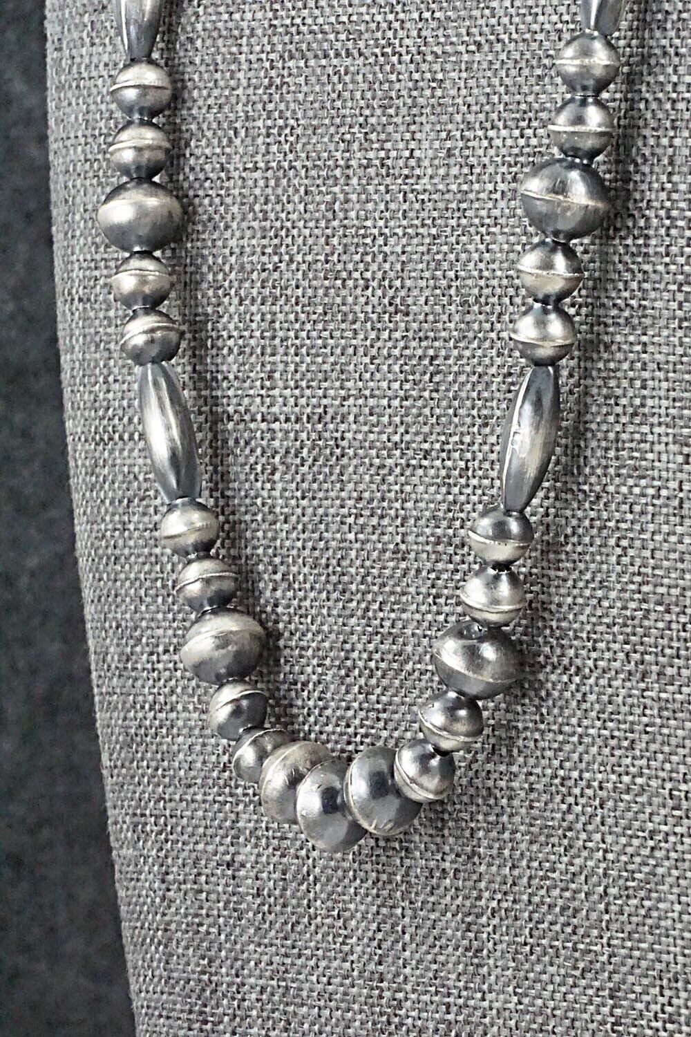 Sterling Silver Navajo Pearl Necklace 24" - Vintage