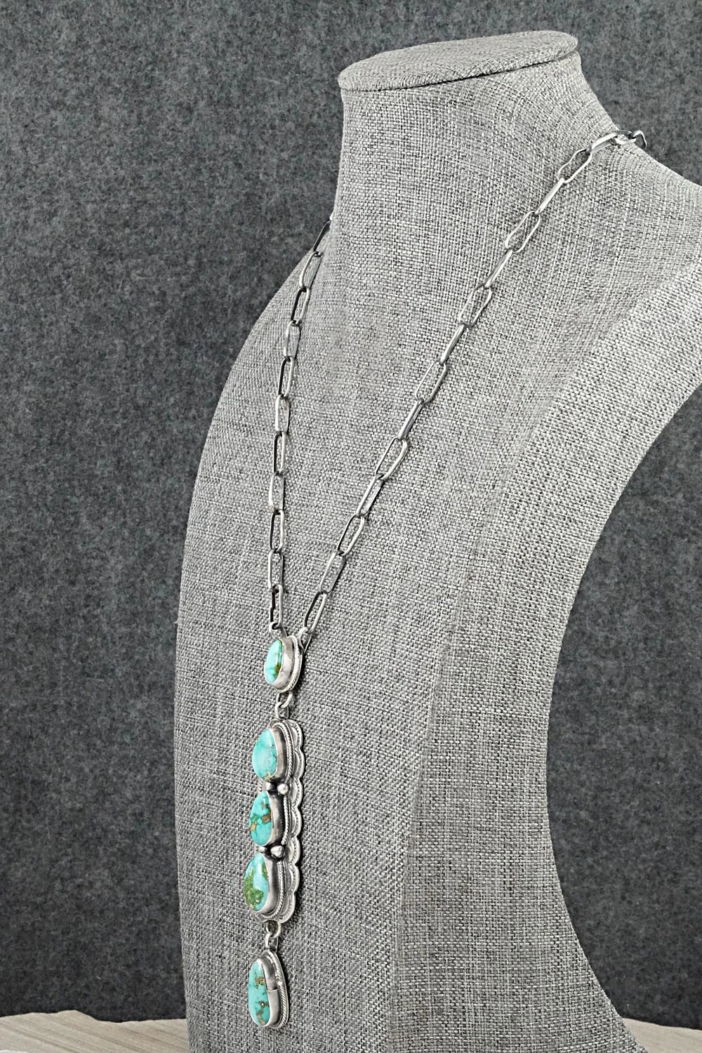 Turquoise & Sterling Silver Necklace - Bobby Johnson