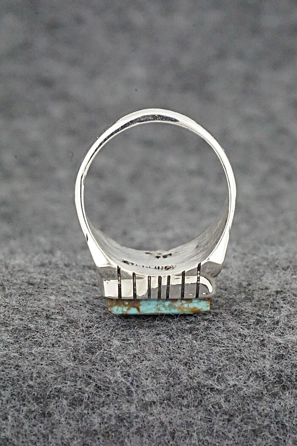Turquoise & Sterling Silver Ring - Trevor Jack - Size 9.5
