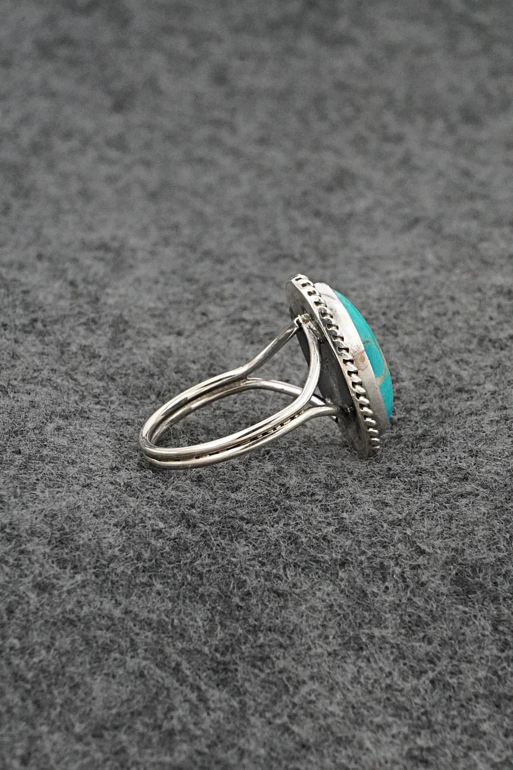 Turquoise & Sterling Silver Ring - Eugene Gruber - Size 9