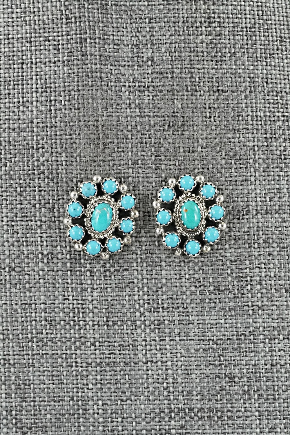 Turquoise & Sterling Silver Squash Blossom Set - Nathaniel Kurley