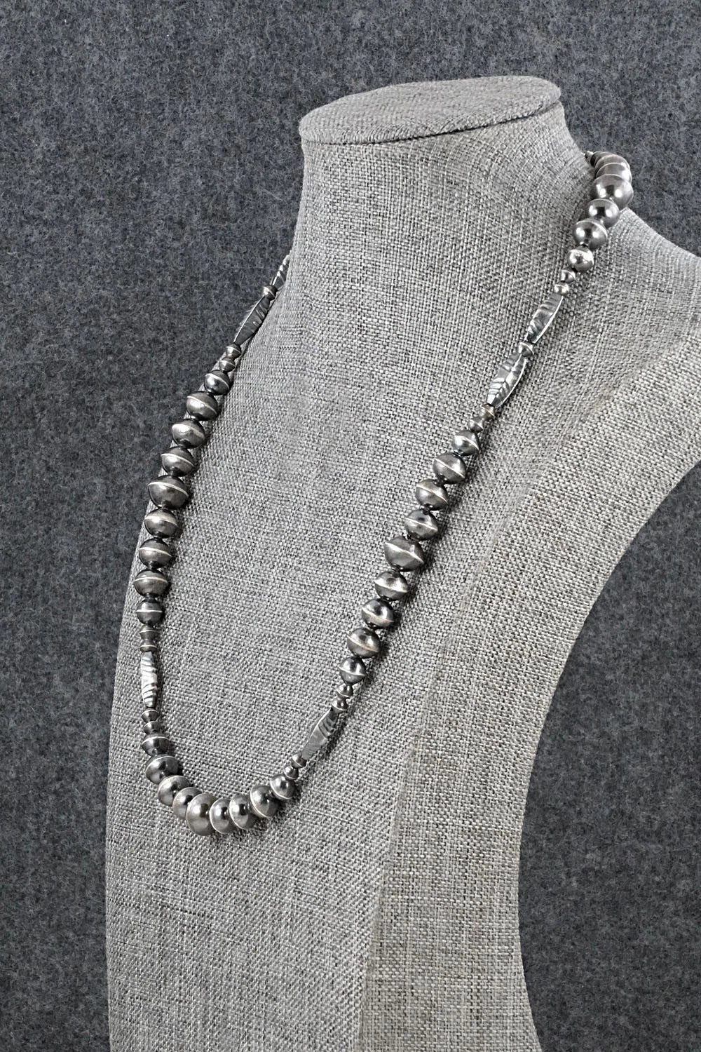 Sterling Silver Navajo Pearl Necklace 20" - Vintage