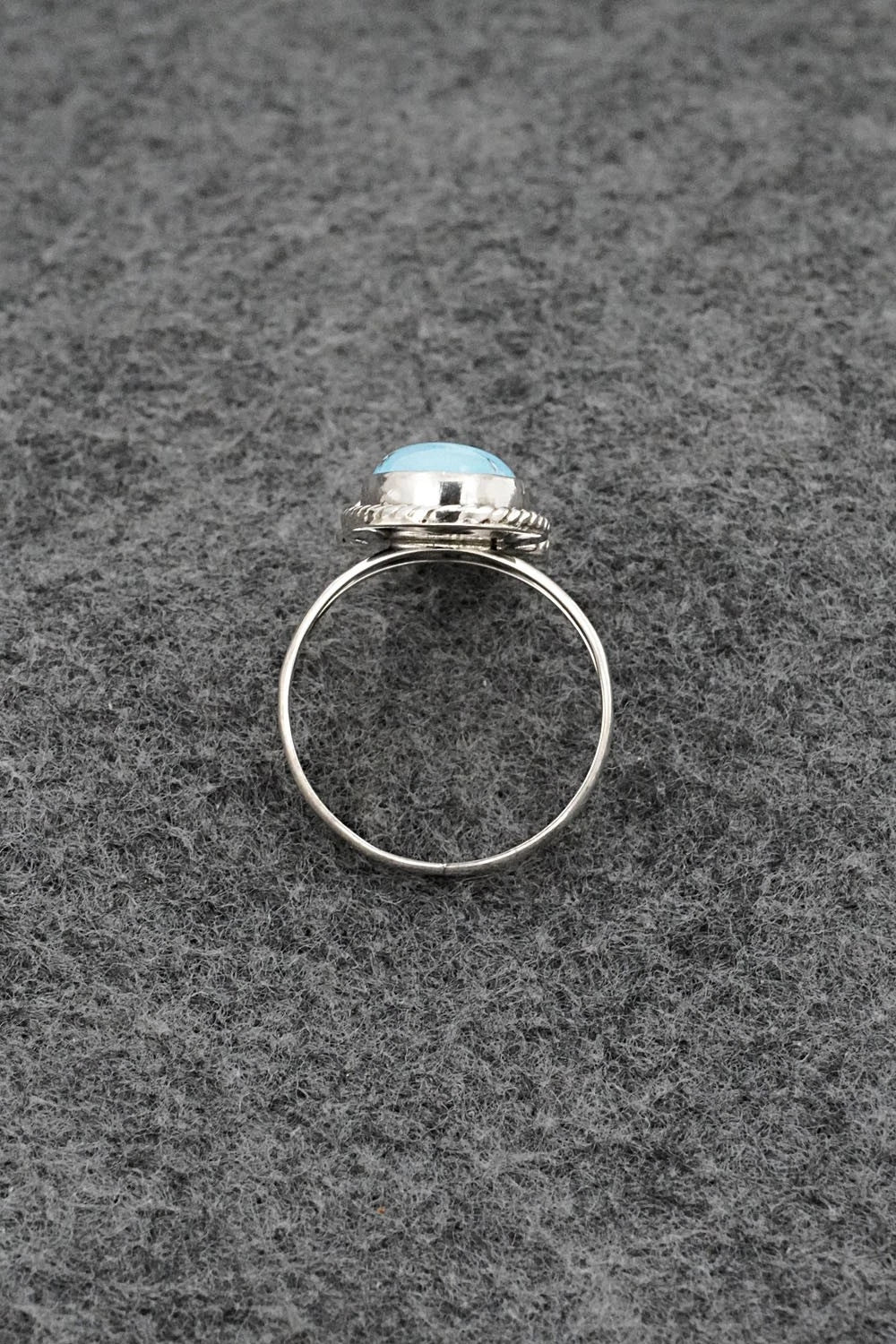Turquoise & Sterling Silver Ring - Eugene Gruber - Size 8