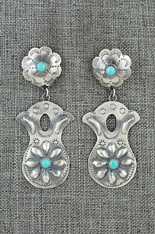 Turquoise & Sterling Silver Earrings - Samantha Yazzie