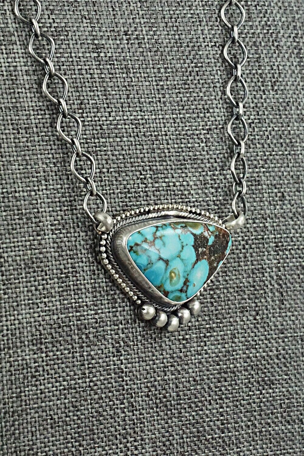 Turquoise & Sterling Silver Necklace - Kathleen Livingston