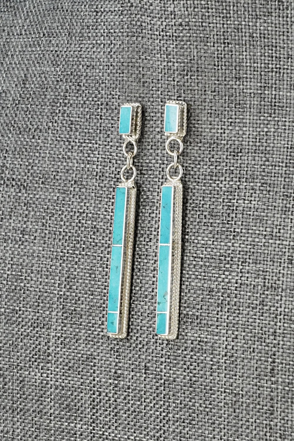 Turquoise & Sterling Silver Earrings - Ricky Booqua
