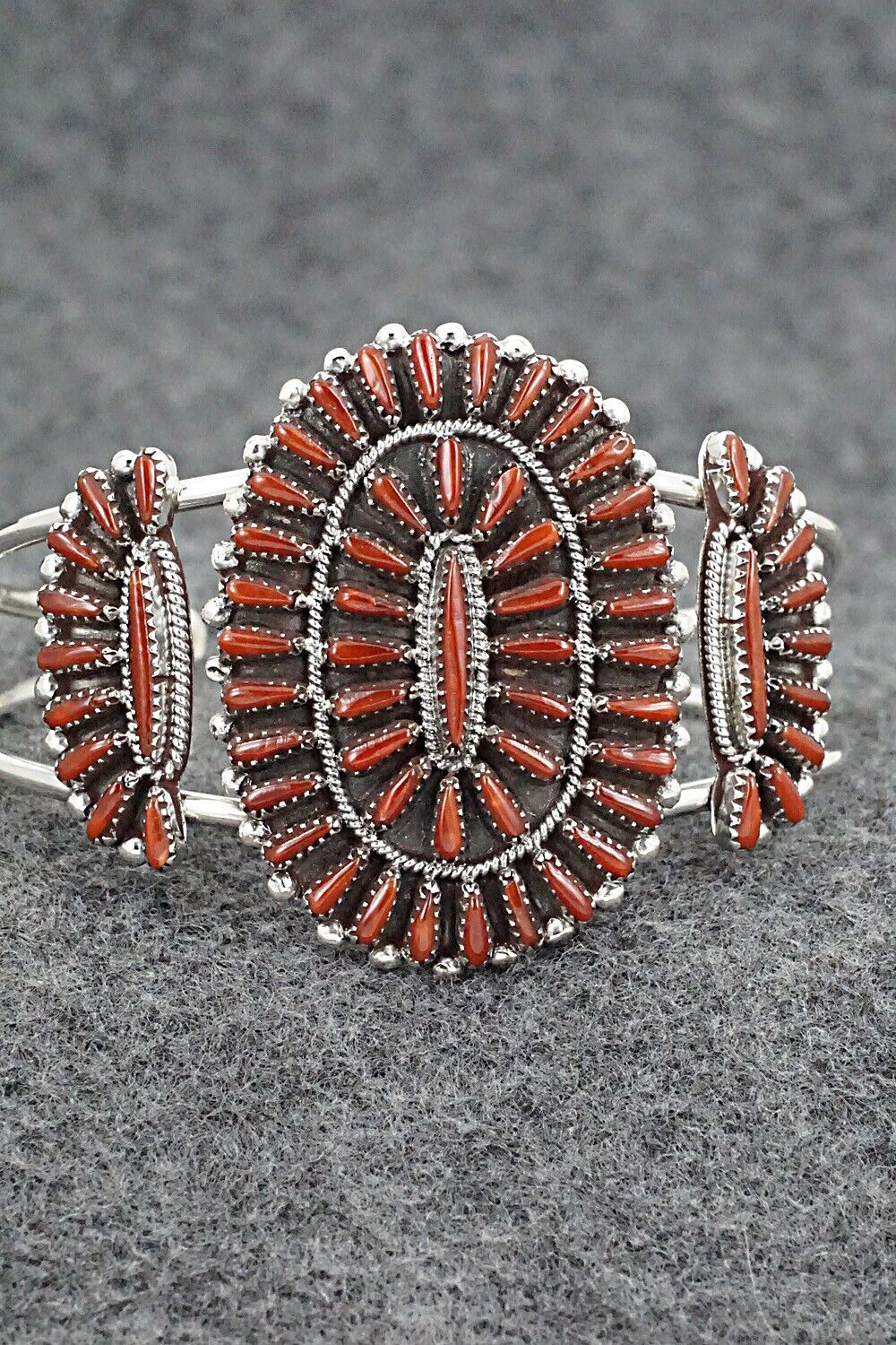 Coral & Sterling Silver Bracelet - Judy Wallace
