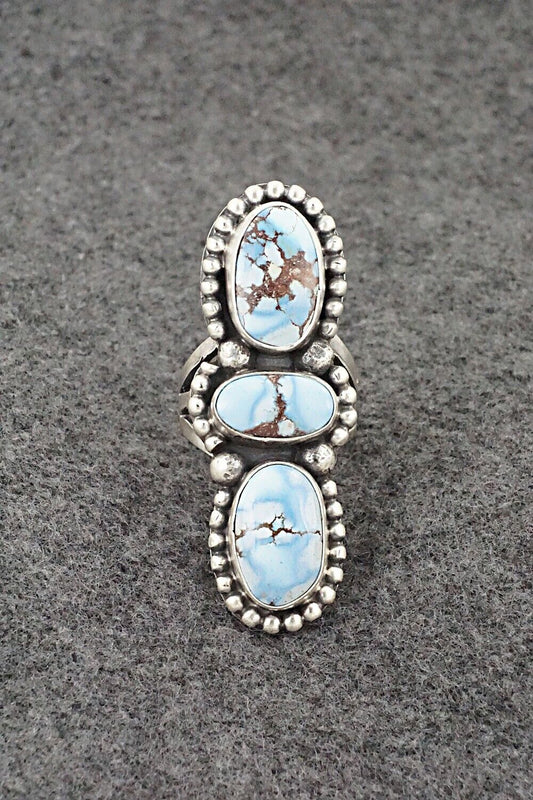 Turquoise & Sterling Silver Ring - Bobby Johnson - Size 8.5