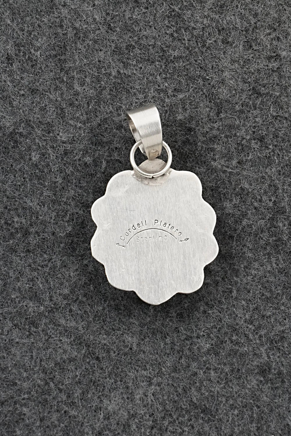 Turquoise & Sterling Silver Pendant - Cordell Platero
