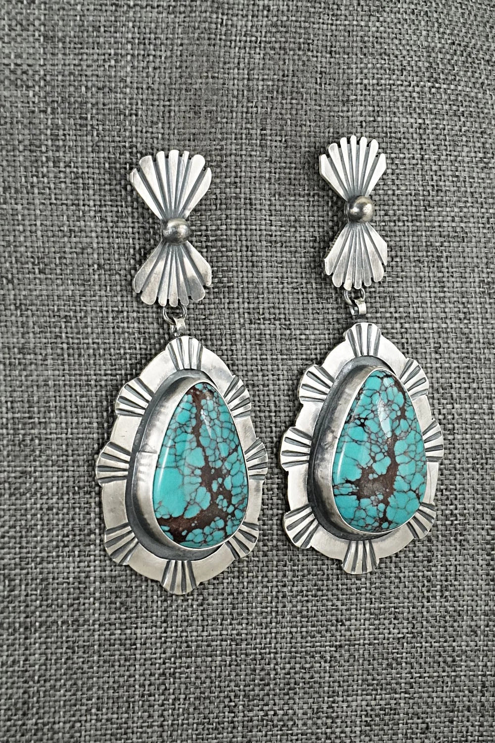 Turquoise & Sterling Silver Earrings - Mark Yazzie
