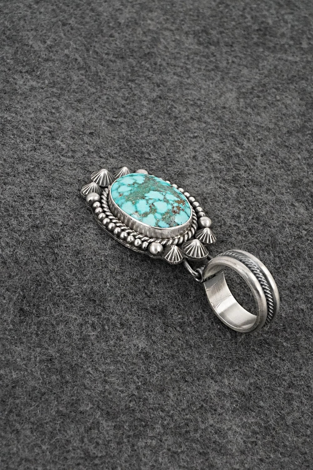 Turquoise & Sterling Silver Pendant - Michael Calladitto