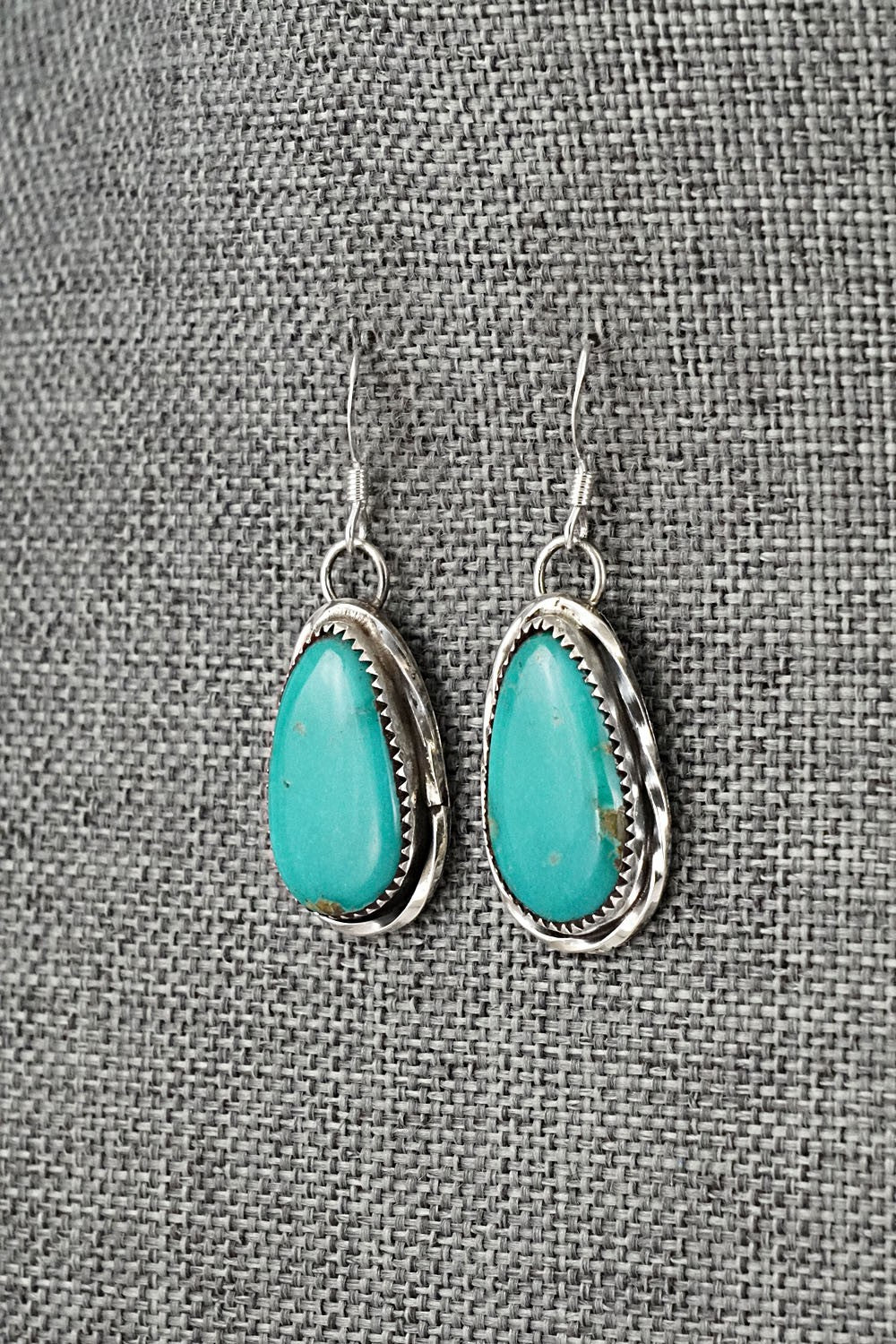 Turquoise & Sterling Silver Earrings - Ernest Hawthorne