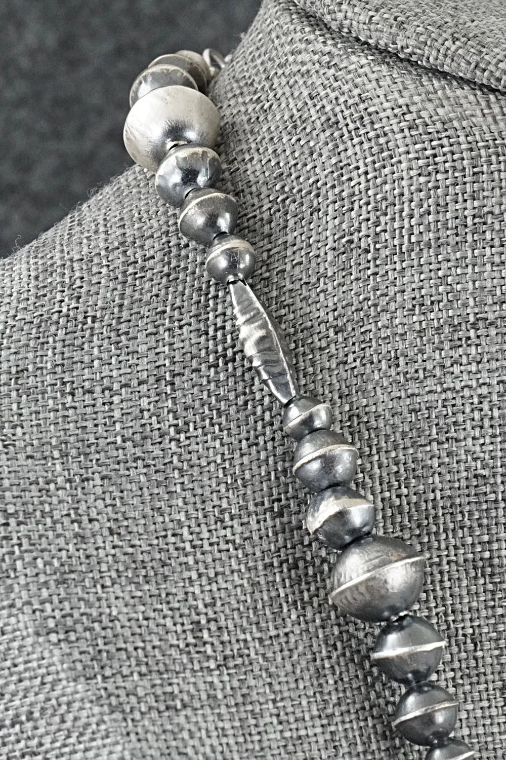 Sterling Silver Navajo Pearl Necklace 26" - Vintage
