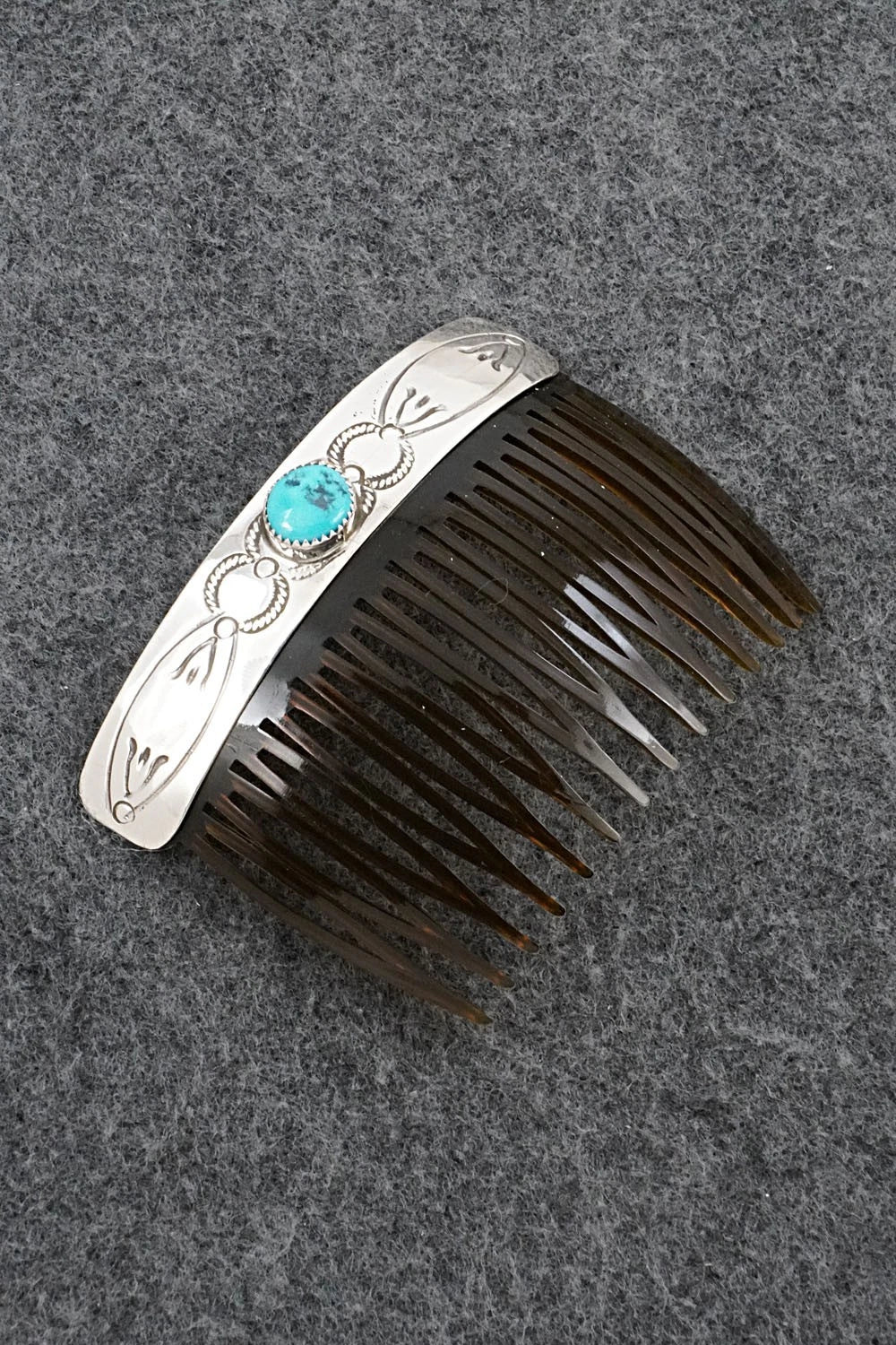 Turquoise & Sterling Silver Hair Combs - Joann Silver