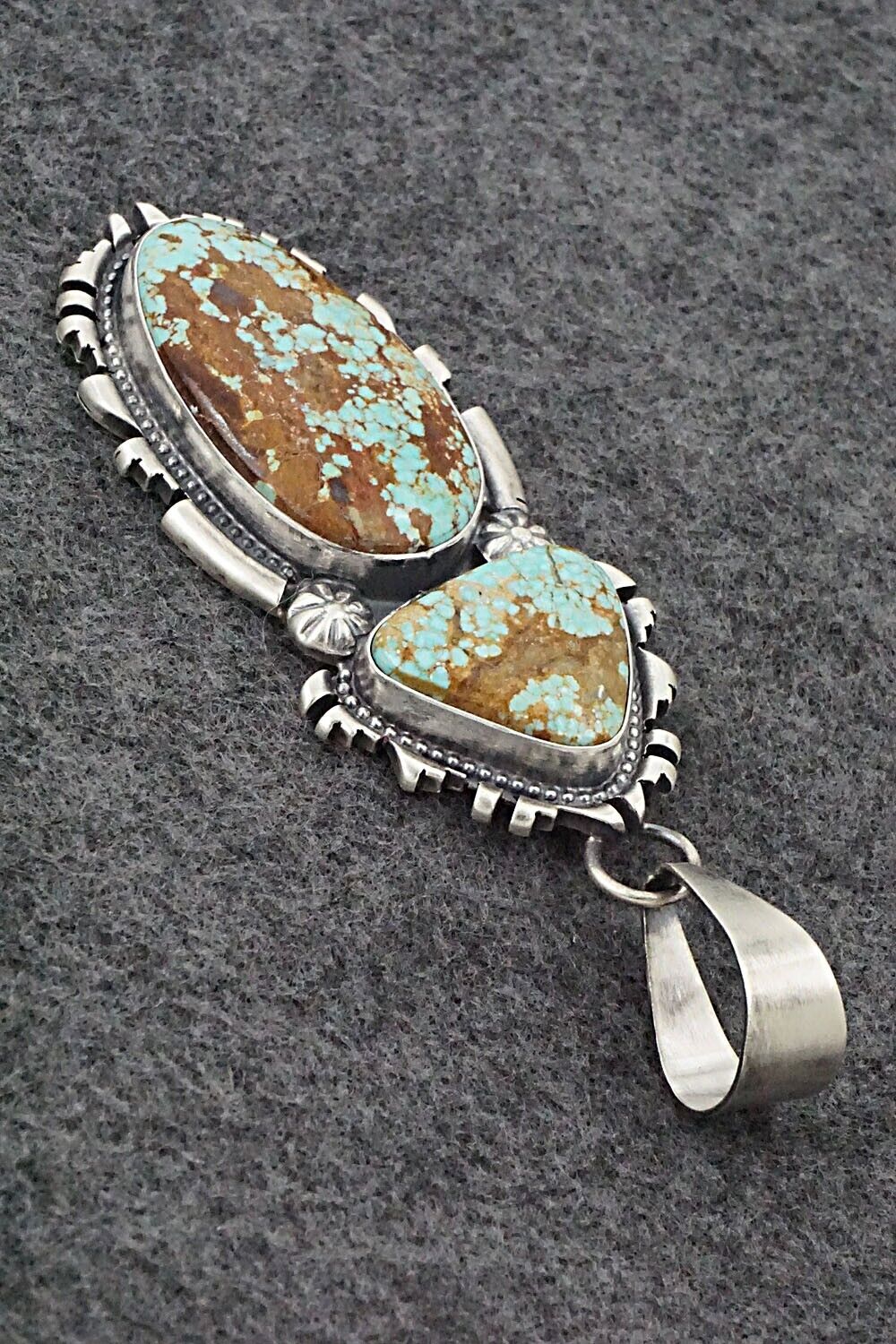 Turquoise & Sterling Silver Pendant - Randy Billy