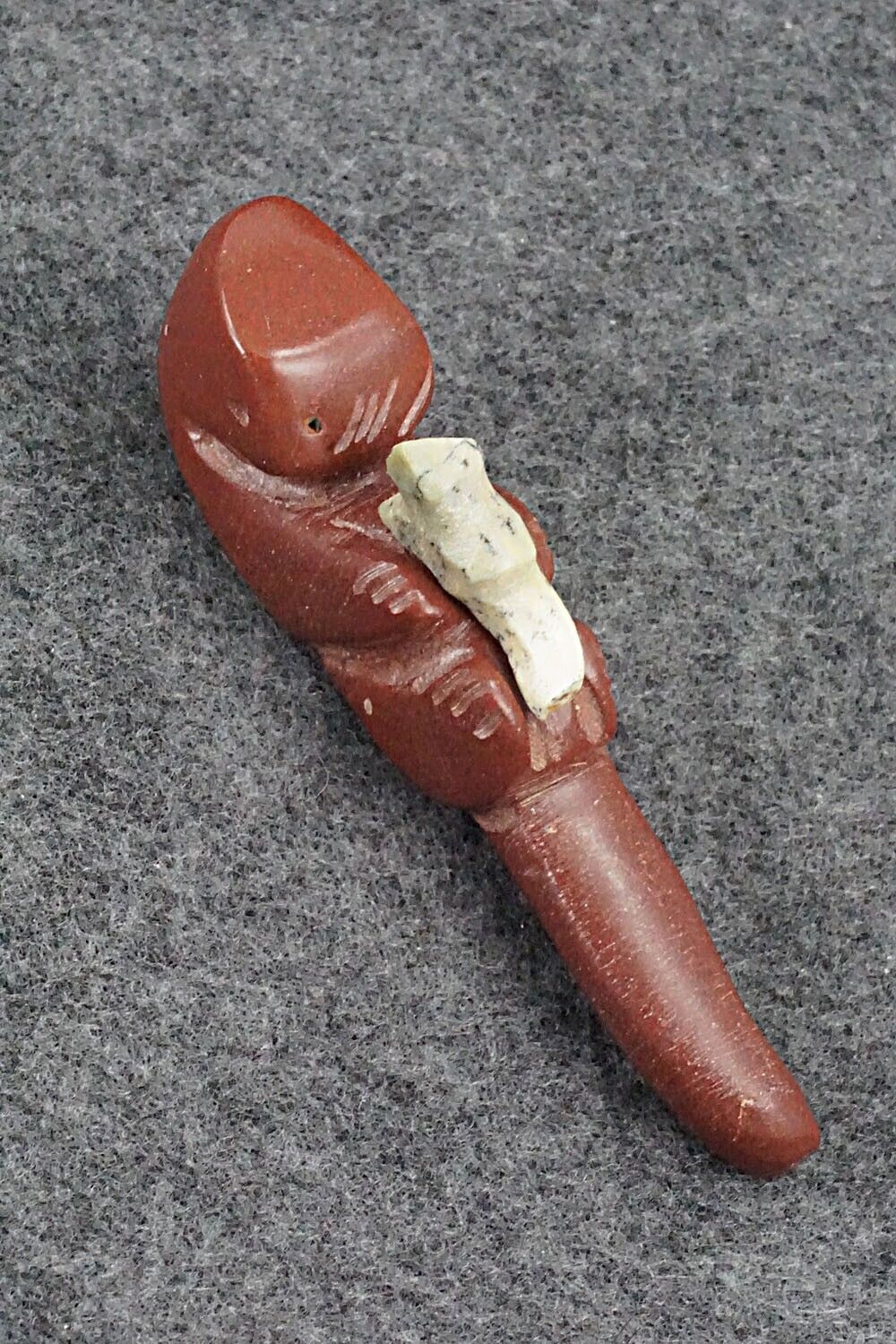 Otter with Pup Zuni Fetish Carving - Justin Red Elk
