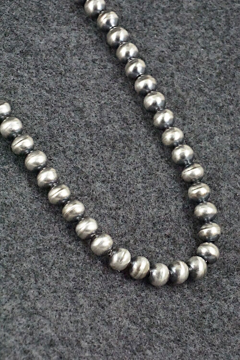 Sterling Silver Navajo Pearl Necklace 20" - Dorinda Mariano