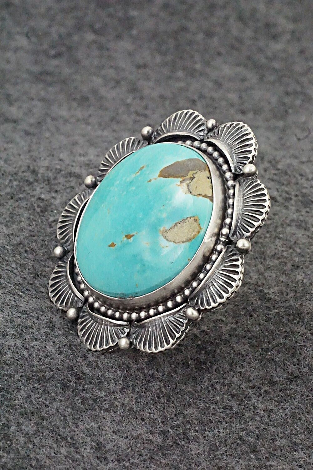 Turquoise & Sterling Silver Ring - Randy Boyd - Size 7.5