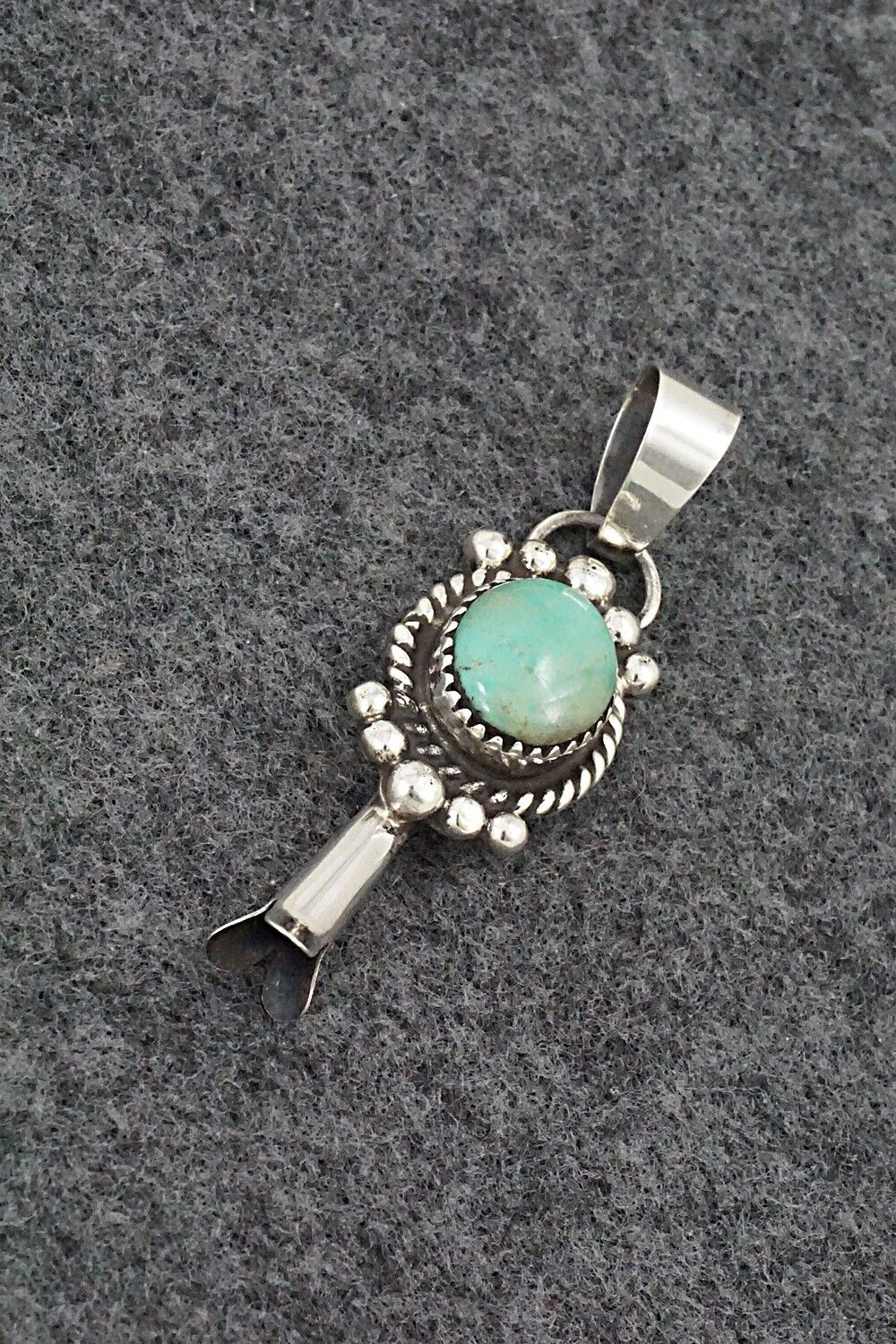 Turquoise and Sterling Silver Pendant - Vernon Johnson