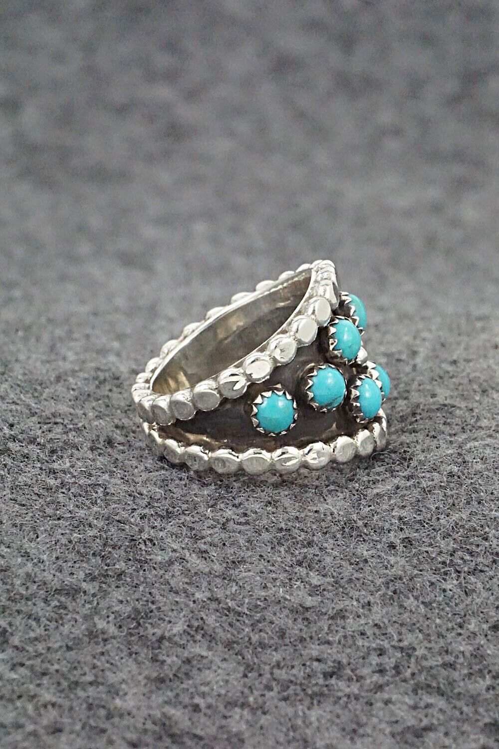 Turquoise & Sterling Silver Ring - Thomas Yazzie - Size 6.5