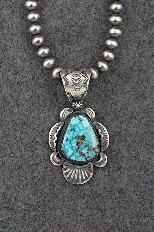Turquoise & Sterling Silver Necklace - Gilbert Tom