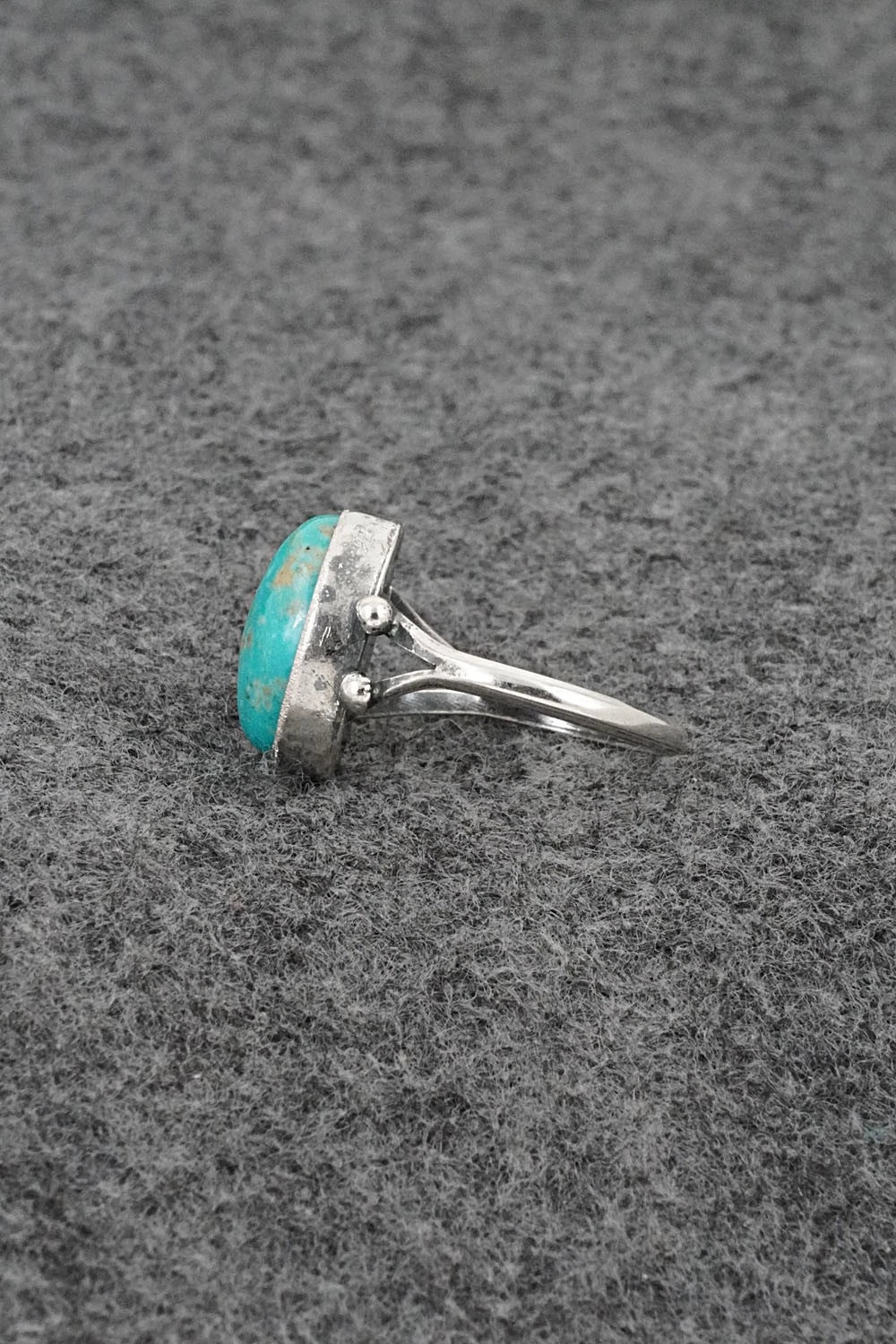Turquoise and Sterling Silver Ring - Jerryson Henio - Size 7