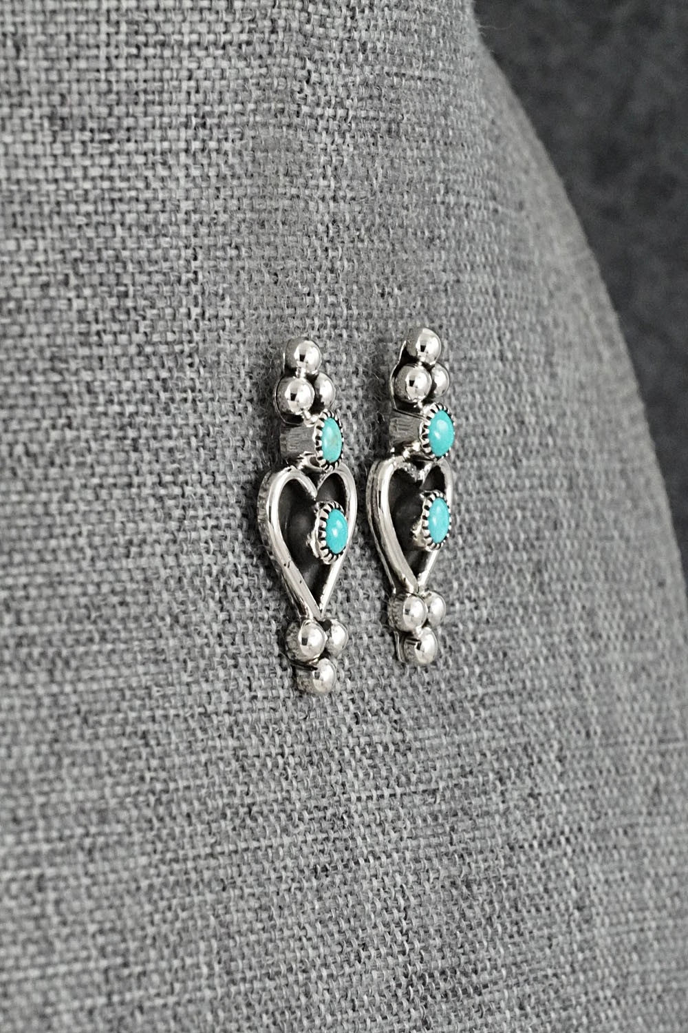 Turquoise & Sterling Silver Earrings - Angie Platero