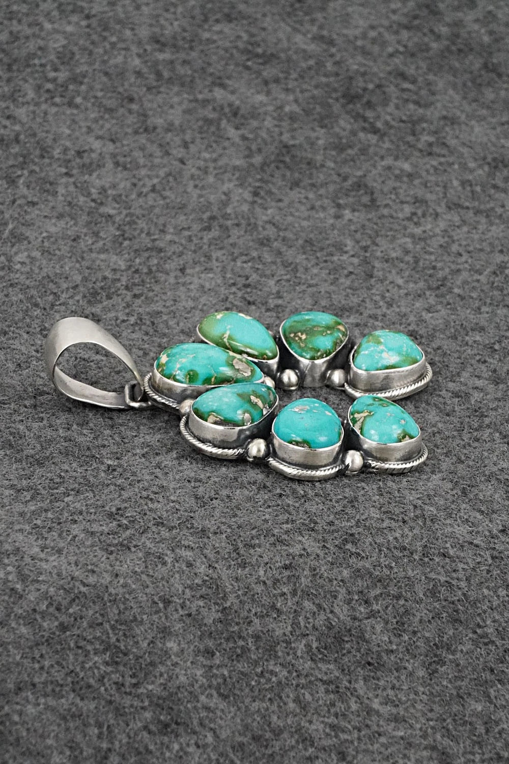 Turquoise & Sterling Silver Pendant - Paul Livingston