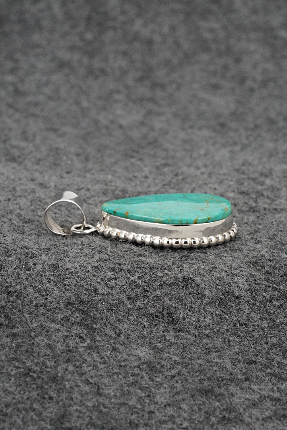 Turquoise & Sterling Silver Pendant - Larry Castillo