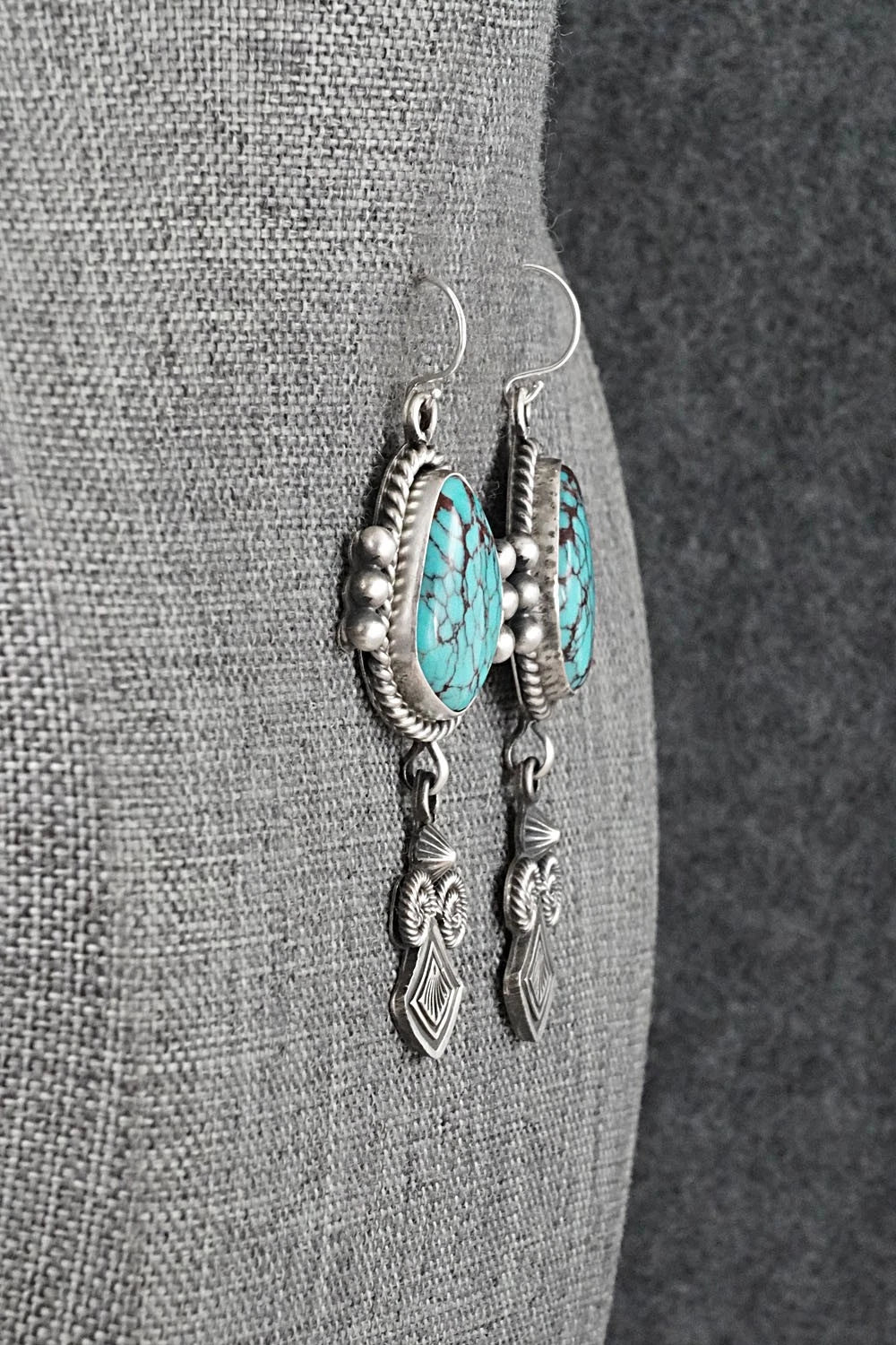 Turquoise & Sterling Silver Earrings - Michael Calladitto