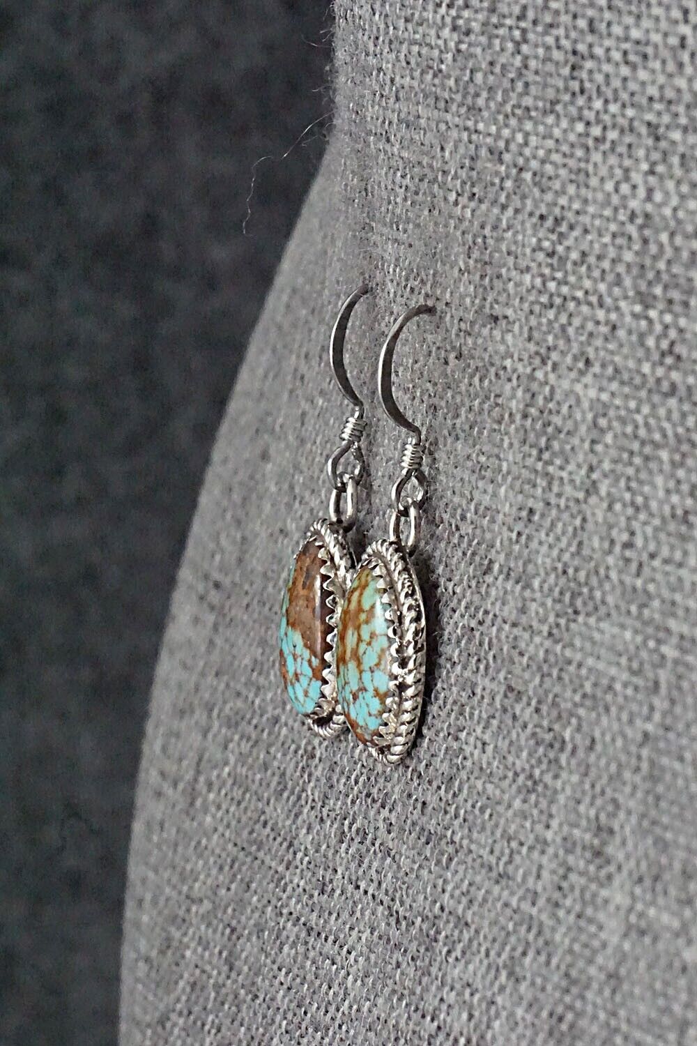 Turquoise & Sterling Silver Earrings - Ernest Hawthorne