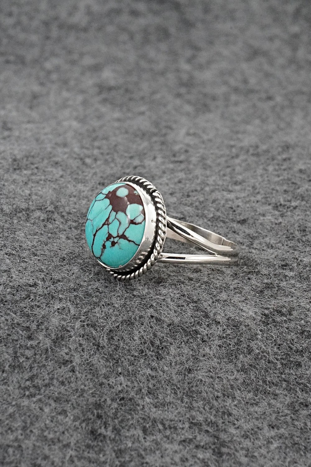 Turquoise & Sterling Silver Ring - Eugene Gruber - Size 9