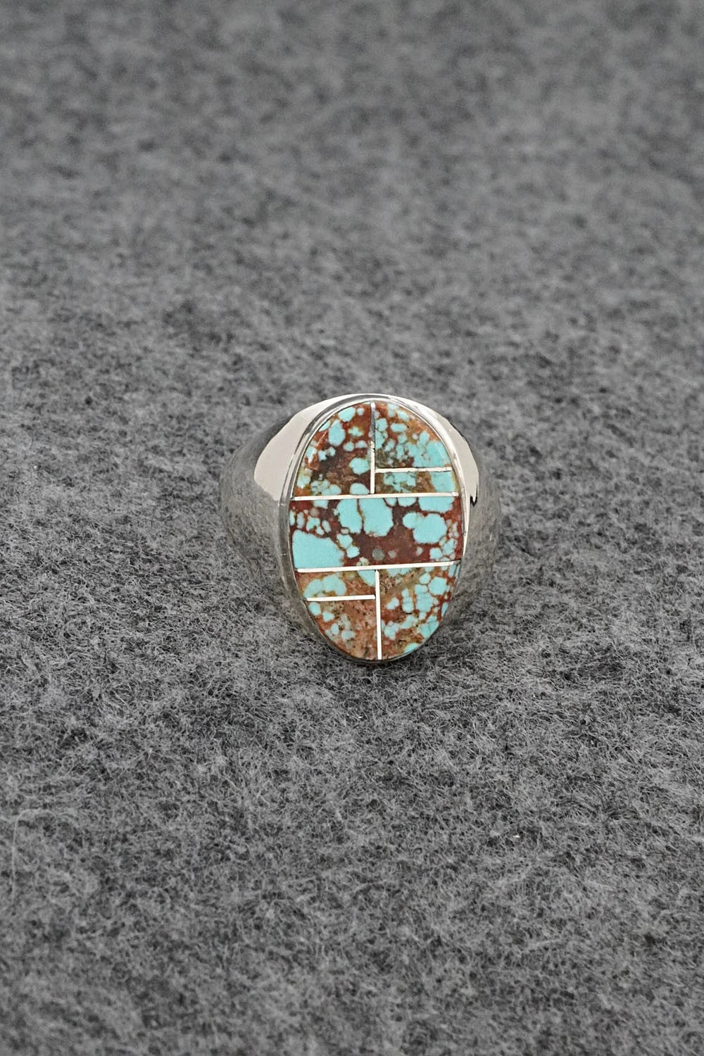 Turquoise & Sterling Silver Ring - Wilbert Gray - Size 9