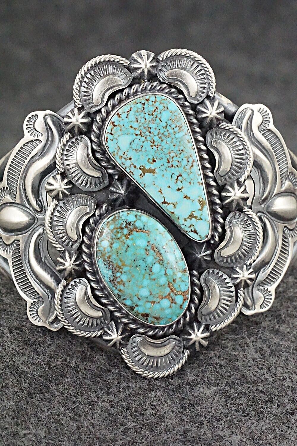 Turquoise & Sterling Silver Bracelet - Raymond Delgarito