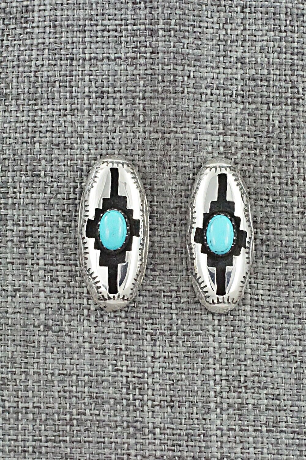 Turquoise & Sterling Silver Earrings - Felix Perry