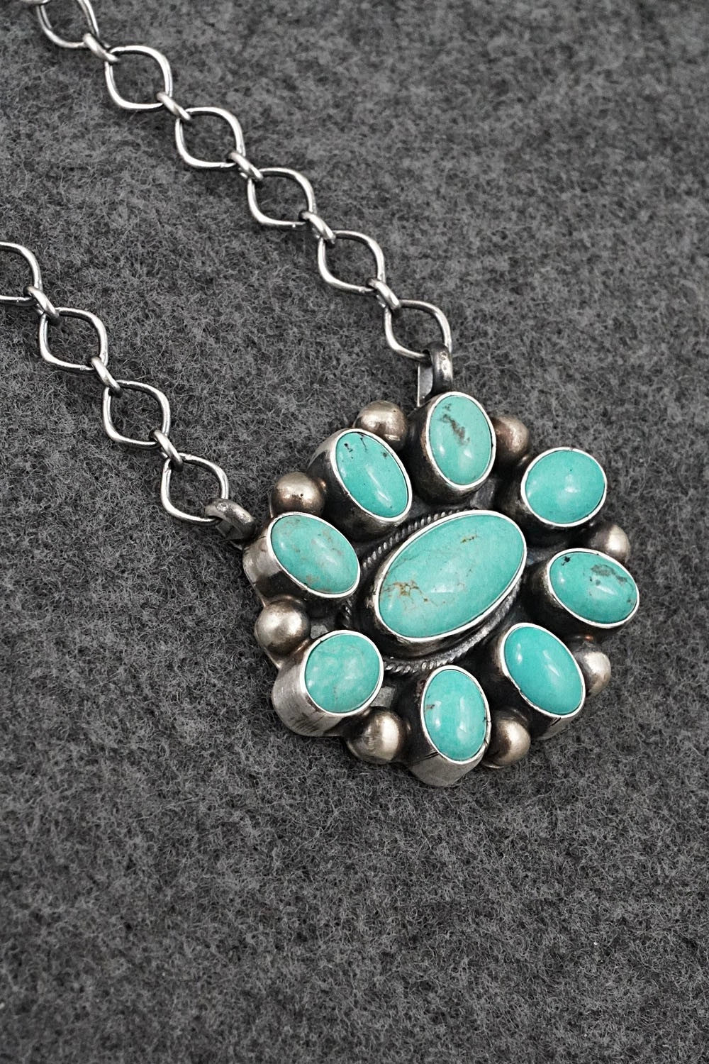 Turquoise & Sterling Silver Necklace - Kathleen Livingston