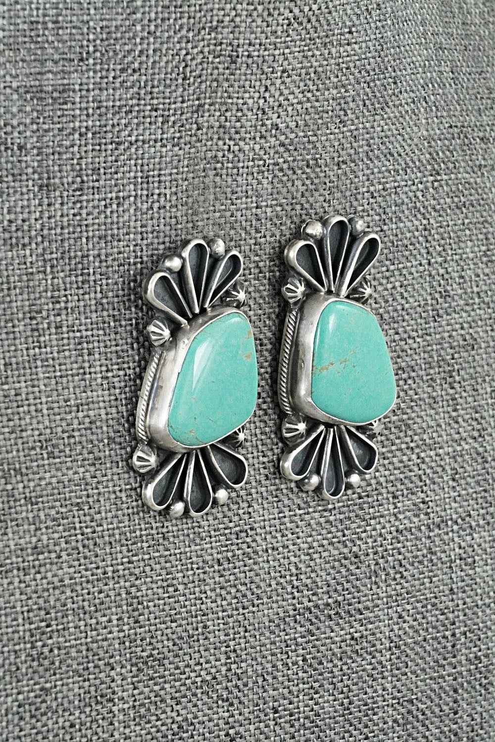 Turquoise & Sterling Silver Earrings - Bobby Johnson