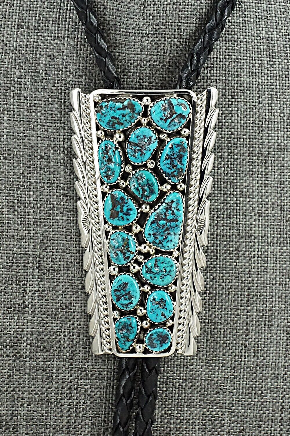 Turquoise & Sterling Silver Bolo Tie - Martin Muskett